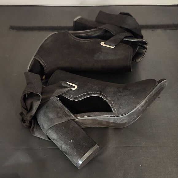 BRAND NEW JUSTFAB KARINE PEEP-TOE BOW-TIE ANKLE BOOTIES G1 - Picture 11 of 15